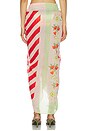 view 4 of 6 Silk Cotton Pareo in Blush And Sage Green Jacobina And Floral Scarf