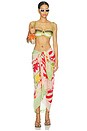 view 5 of 6 Silk Cotton Pareo in Blush And Sage Green Jacobina And Floral Scarf