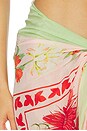 view 6 of 6 Silk Cotton Pareo in Blush And Sage Green Jacobina And Floral Scarf