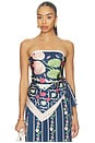 view 1 of 4 Lotus And Mallipoo Scarf Blouse in Navy Lotus Scarf