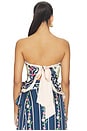 view 3 of 4 Lotus And Mallipoo Scarf Blouse in Navy Lotus Scarf