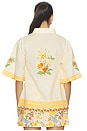 view 4 of 5 Floral Bell Sleeve Shirt in Ivory Multi Floral Shirt