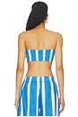 view 3 of 4 Smocked Bandeau Top in Ivory & Blue Stripe