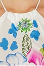 view 6 of 5 Hydrangea Crystal Scarf Blouse in Ivory & Blue Hydrangea Scarf
