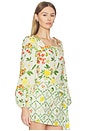 view 2 of 4 Square Neck Crop Blouse in Ivory Mixed Floral
