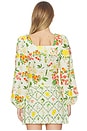 view 3 of 4 Square Neck Crop Blouse in Ivory Mixed Floral