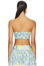 view 3 of 4 Bandeau in Ice Blue, Yellow Rose & Mogra