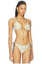 view 3 of 5 HAUT DE MAILLOT DE BAIN BIKINI TOP in Yellow Sapphire, Wisteria & Army