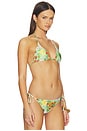 view 2 of 4 Triangle Bikini Top in Sage Green Multi Floral
