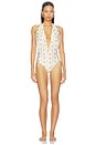 view 1 of 3 Plunge Neck Maillot in Ivory