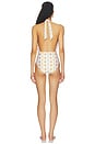 view 3 of 3 Plunge Neck Maillot in Ivory