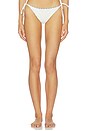 view 2 of 6 Reversible String Bikini Bottoms in Ivory & Blue Stripe