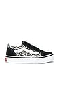 view 1 of 6 Kids Old Skool Sneaker in Warp Black & Marshmallow