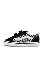 view 5 of 6 Toddler Old Skool V in Daisies Black & White
