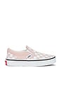 view 1 of 6 Kids Classic Slip-On in Color Theory Checkerboard Sepia Rose