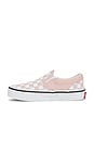 view 5 of 6 Kids Classic Slip-On in Color Theory Checkerboard Sepia Rose