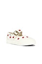 view 2 of 5 Toddler Mary Jane in Chantilly Floral White & Racing Red