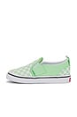 view 5 of 6 Toddler Slip-On V in Checkerboard Pistachio Green