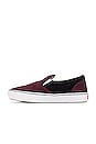 view 5 of 6 Comfycush Slip-On in Terry Deep Burgundy & White