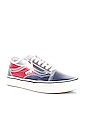 view 2 of 6 Comfycush Slip Skool in True Navy & Red