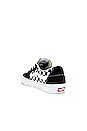 view 3 of 6 SK8-Low in Black & Checkerboard