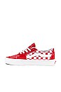 view 5 of 6 SK8-Low in Racing Red & Checkerboard