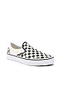 view 2 of 6 Classic Slip On in Black and White Checker & White