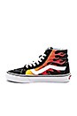 view 5 of 6 Sk8 Hi Reissue Flames in Black & Black & True White