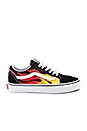 view 1 of 6 Old Skool Flames in Black & Black & True White
