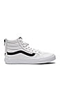 view 1 of 6 SK8-HI Slim Zip Sneaker in True White & Black