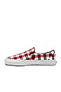 view 5 of 6 Classic Slip On Checker Plaid Sneaker in Black & True White
