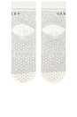 view 5 of 4 Grayson Half Crew Grip Sock in Light Grey Marl