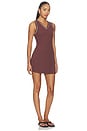 view 2 of 3 VESTIDO CUELLO EN PICO KALANI in Brown Stone