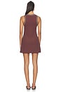 view 3 of 3 VESTIDO CUELLO EN PICO KALANI in Brown Stone
