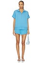 view 5 of 6 SHORT TAILLE HAUTE OLLIE in Azure Blue