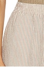 view 6 of 6 Darina Short in Birch Taupe Stripe
