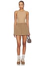 view 5 of 6 Nila Mid Rise Short in Taupe Stone