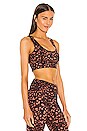 view 2 of 4 Edris Sports Bra in Red Textured Animal