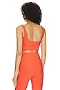 view 3 of 4 Rib Ryan Sports Bra in Orange Rust