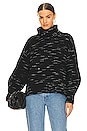 view 1 of 4 Marlena Knit Sweater in Black/ Snow White
