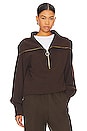 view 1 of 4 Vine Half Zip Pullover in Coffee Bean