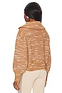 view 3 of 4 Ridley Dalmation Half Zip Sweater in Golden Bronze & Egret