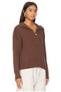 view 2 of 4 Janie Half Zip Knit Sweater in Chestnut