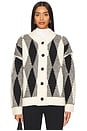 view 1 of 4 Nancy Jacquard Knit Cardigan in Whitecap Grey