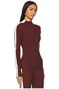 view 3 of 5 Wilshire Mock Neck Knit Top in Red Chocolate