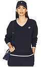 view 1 of 5 Iona V-neck Sweatshirt in Navy