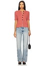 view 4 of 4 Micha Short Sleeve Cardigan in Mauvewood