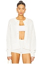 view 1 of 4 Bettina Textured Knit Jacket in Snow White