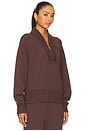 view 2 of 4 Sally Half Zip Sweatshirt in Coffee Bean Marl