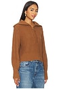 view 2 of 4 Maura Half Zip Rib Knit in Caramel Pecan